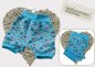 Preview: DIY Nähpaket Stoff Zuschnitte Kurze Pumphose Jersey Pirato Fish, Bündchen blau Nähset